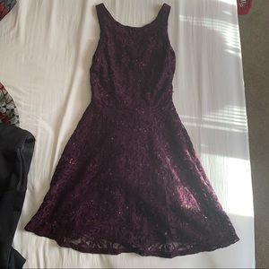 Dark purple casual dress